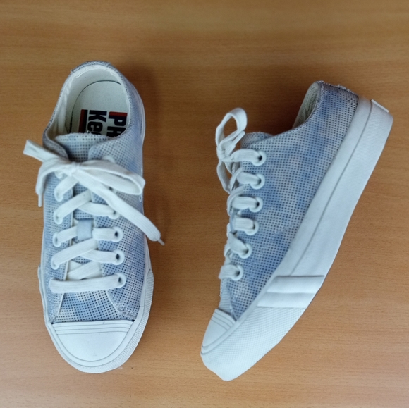 NWT PRO-Keds Royal Lo Perf Tie-Dye Suede in Blue Fog - Picture 3 of 8